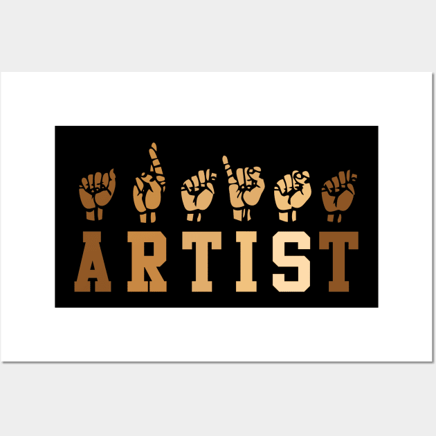 Artist ASL Wall Art by LetsBeginDesigns